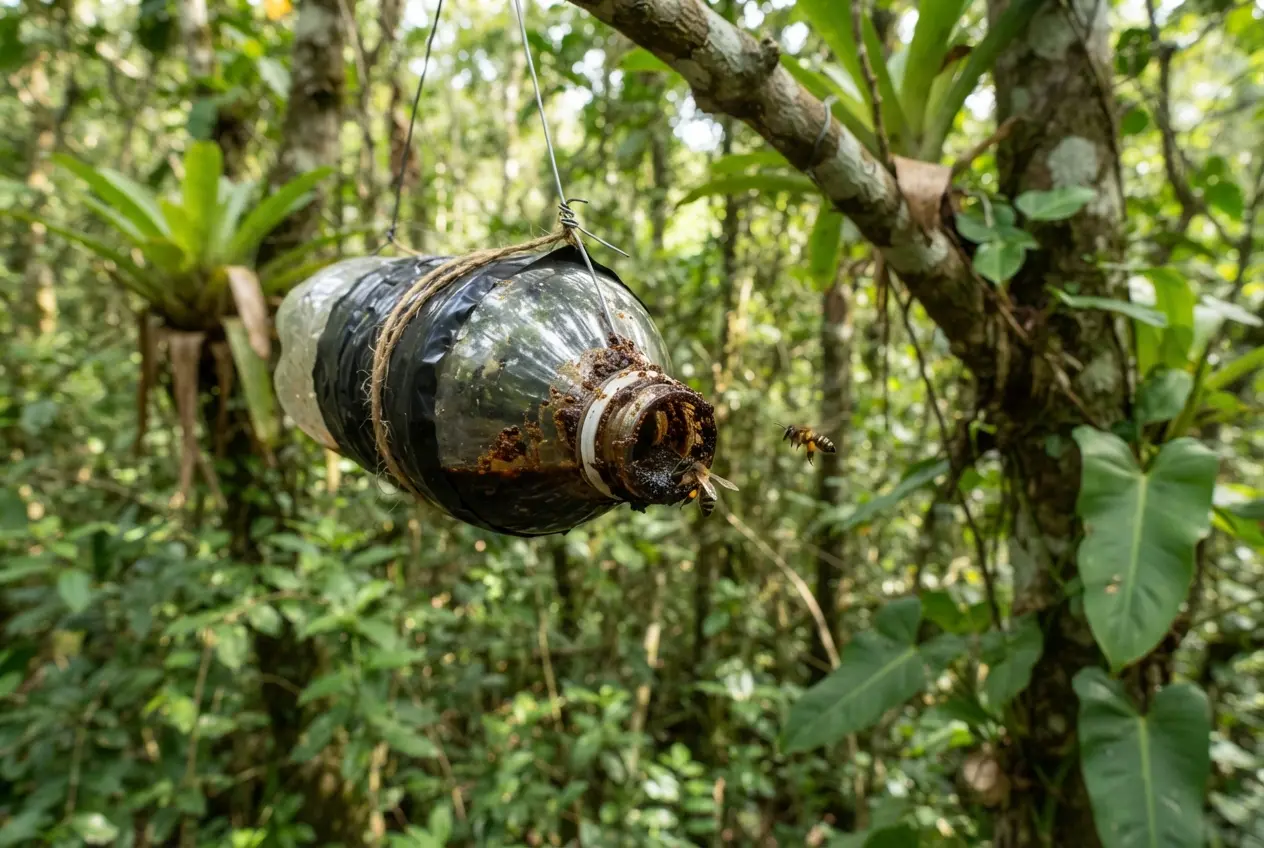 Como atrair abelha mandaçaia para a isca pet 