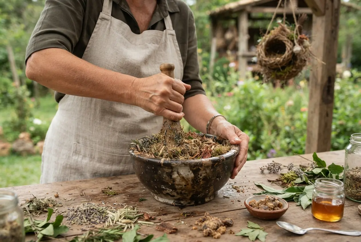 Preparação do atrativo natural para o ninho 