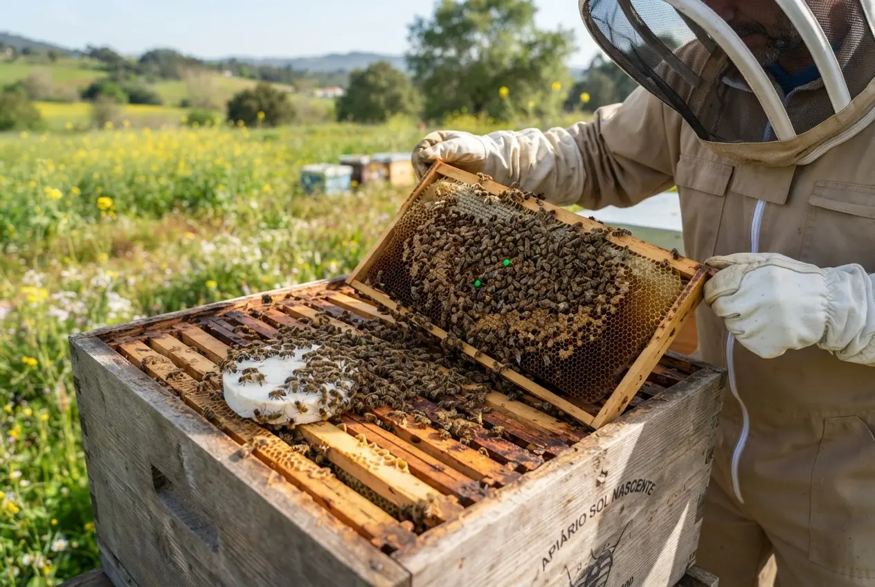 Quando oferecer o suplemento proteico para o enxame 