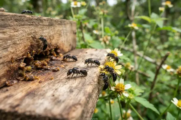 Por que estas 5 abelhas pretas sem ferrão viraram febre