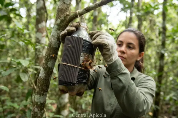 Como Capturar Abelha Mandaçaia na Natureza com Isca PET de Forma Correta