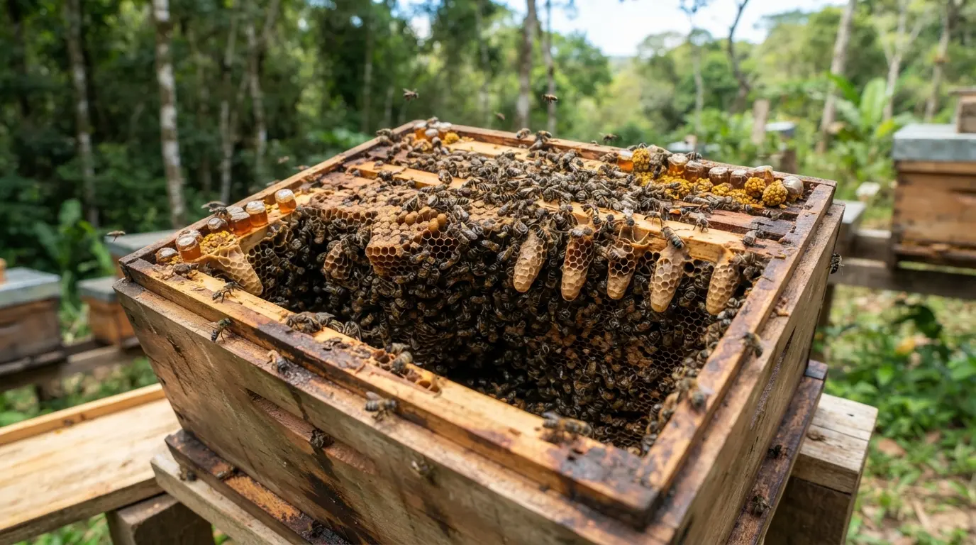 como saber se a caixa de abelha jatai esta pronta para divisao | Central Apícola como saber se a caixa de abelha jatai esta pronta para divisao