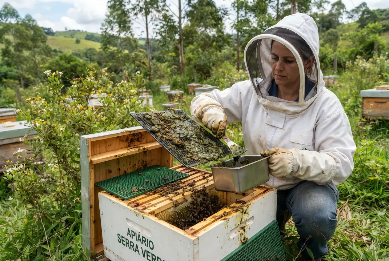 Como coletar propolis verde na caixa de abelha como coletar propolis verde na caixa de abelha