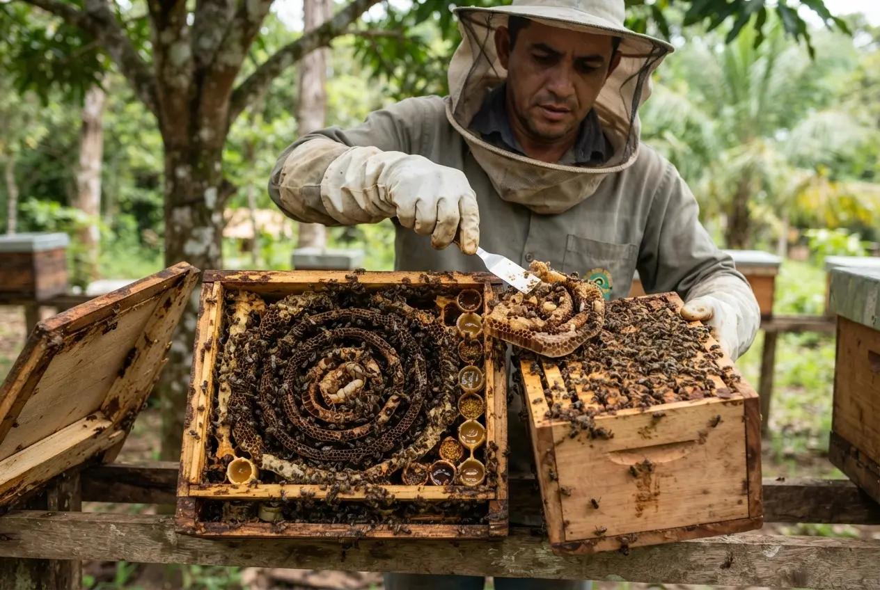Quando dividir a colônia de Tiúba como fazer divisao de abelha tiuba