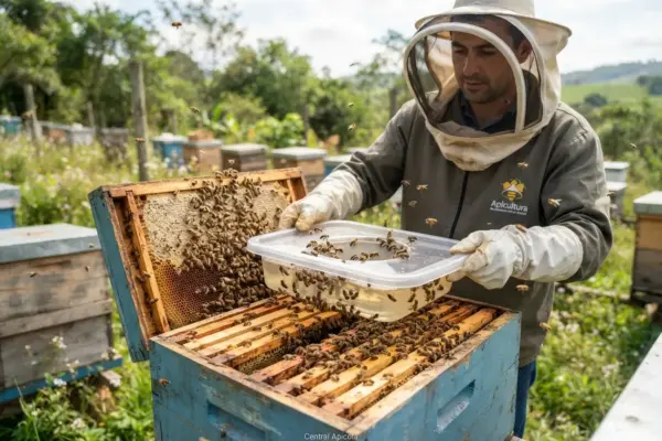 Como Alimentar Abelha Apis com Xarope de Açúcar?