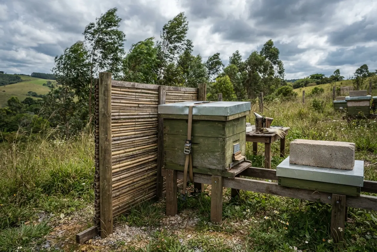 como proteger a colmeia do vento forte como proteger a colmeia do vento forte