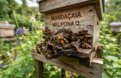 Abelha sem ferrão mandaçaia encanta e surpreende criadores em Apiários